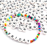 Alphabet Letter Beads 8/0 Seed Beads Set DIY Bulk Necklace Bracelet Kit
