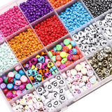 Alphabet Letter Beads 8/0 Seed Beads Set DIY Bulk Necklace Bracelet Kit