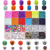 Alphabet Letter Beads 8/0 Seed Beads Set DIY Bulk Necklace Bracelet Kit