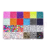 Alphabet Letter Beads 8/0 Seed Beads Set DIY Bulk Necklace Bracelet Kit
