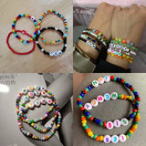 Alphabet Letter Beads 8/0 Seed Beads Set DIY Bulk Necklace Bracelet Kit