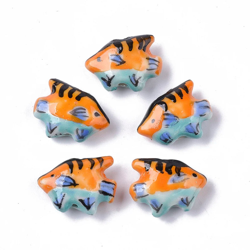 Animal Porcelain Beads for Jewelry Making DIY 5pcs