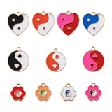 Enamel Valentines Charms Heart Flowers Mushroom Enamel Pendants