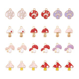 Enamel Valentines Charms Heart Flowers Mushroom Enamel Pendants