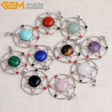 Merkaba Hexagonal Star Stone Pendulum Necklace for Divination