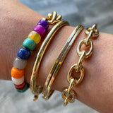 Assorted Mixed Charms Evil Eye Bead Gemstone Beaded Bracelet