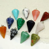 Natural Stone Pendulum Arrow Charms Pendants 12pcs/lot