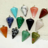 Natural Stone Pendulum Arrow Charms Pendants 12pcs/lot