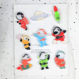 Astronaut Airship Keychain Silicone Mold with Hole Keyring Pendant Mold