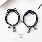 Magnet Astronaut Couple Bracelet - Leather Girlfriend Hair Band