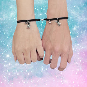 Magnet Astronaut Couple Bracelet - Leather Girlfriend Hair Band