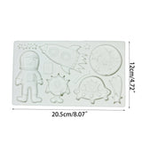 Astronaut Silicone Cake Mold Space Theme Cupcake Toppers