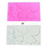 Astronaut Silicone Cake Mold Space Theme Cupcake Toppers