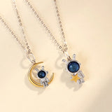Astronautic Rabbit Necklace for Couples
