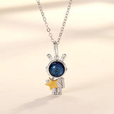 Astronautic Rabbit Necklace for Couples