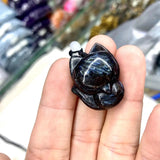 Astrophyllite Hornblende Arfvedsonite Glaucophane Stone Beads Necklace Pendant