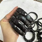Astrophyllite Hornblende Arfvedsonite Stone Beads 12*25mm Bracelet