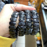 Astrophyllite Hornblende Arfvedsonite Stone Beads Bracelet 8*14mm