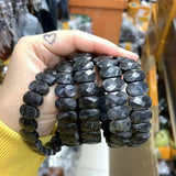Astrophyllite Hornblende Arfvedsonite Stone Beads Bracelet 8*14mm