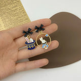 Alice In Wonderland Clip Earrings Fairy Tale Princess
