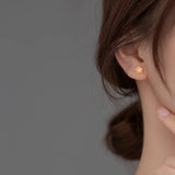 925 Silver Asymmetric Flowers Mini Stud Earrings Gift