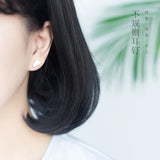 Asymmetric Earrings Real 925 Sterling Silver Geometric Studs
