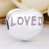 Arrow Pierces Loved Heart Rob Bot Charms 925 Sterling Silver Bead Jewelry