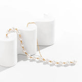 Asymmetric Pearl Necklace Women European and American Niche Y-Shaped Dress