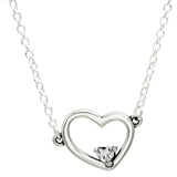 Luminous Ribbons Love Heart Winter Necklace 925 Sterling Silver Charm