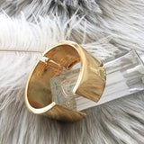 Asymmetric Mirror Metal Cuff Bracelet for Women