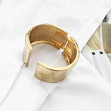 Asymmetric Mirror Metal Cuff Bracelet for Women
