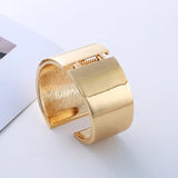 Asymmetric Mirror Metal Cuff Bracelet for Women