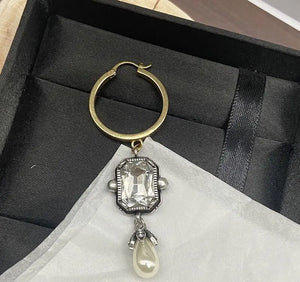 Asymmetric Pearl Drop Earrings
