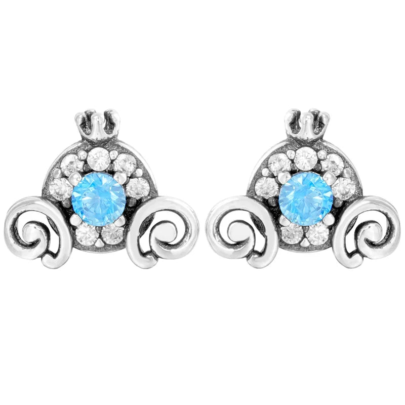 925 Silver Star Tiara Crown Earrings Snowflake Spider For Women
