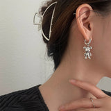 Asymmetric Bear Heart Earrings Women's Summer Style