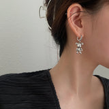 Asymmetric Bear Heart Earrings Women's Summer Style