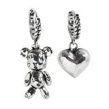 Asymmetric Bear Heart Earrings Women's Summer Style