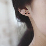 925 Silver Lock Star Earrings Women Wedding Jewelry