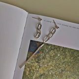 Tassel Drop Earrings Crystal 925 Silver