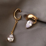 Asymmetrical Zircon Drop Pendant Set