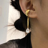 Asymmetrical Zircon Drop Pendant Set