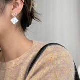 925 Silver Asymmetric Heart Earrings for Women