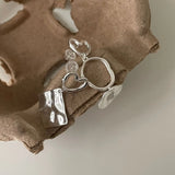925 Silver Asymmetric Heart Earrings for Women
