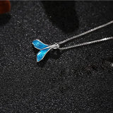 Whale Necklace Tail Fish Pendant Mermaid Tail Necklaces Chain for Women Girl