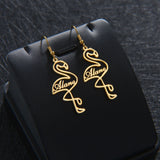 Flamingo Bird Name Earrings - Personalized Stainless Steel