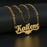 Atoztide Personalized Nameplate Necklace for Women