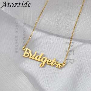 Custom Butterfly Name Necklace for Women
