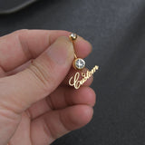 Custom Name Sexy Navel Piercing Bar