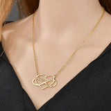 Atoztide Infinity Two Name Necklaces for Women