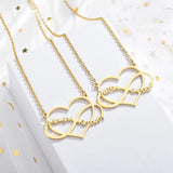 Atoztide Infinity Two Name Necklaces for Women